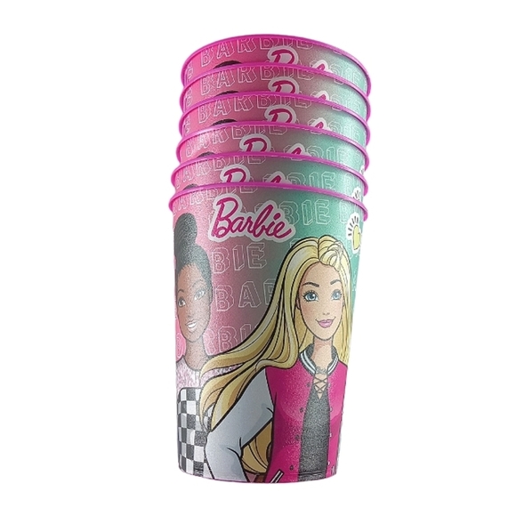 Barbie Other - Barbie Pink Party Plastic Cups lot of 6